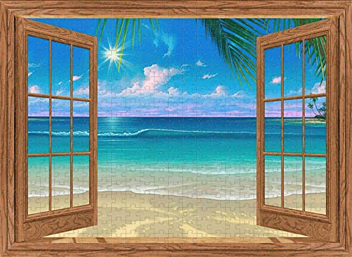 Adult Puzzle 1500 Teile Outside The Window Seaside Relaxing Puzzle Brain Teaser von YU GONG FANG