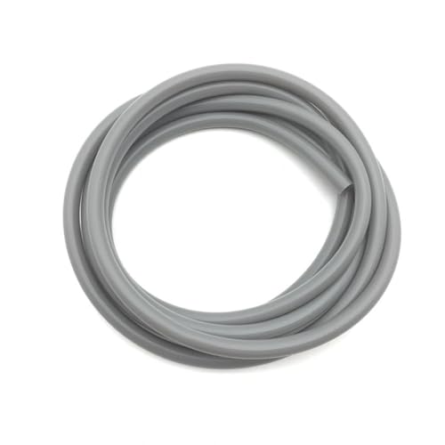 3 Meter ID2 3 4 5 6 7 8 9 10 12 mm Silikonrohr Flexibler Gummischlauch Lebensmittelqualität Softdrink-Rohr Wasseranschluss Bunte Sanitär(Light Grey,3 Meter_OD 4XID 2MM) von YUANYAO