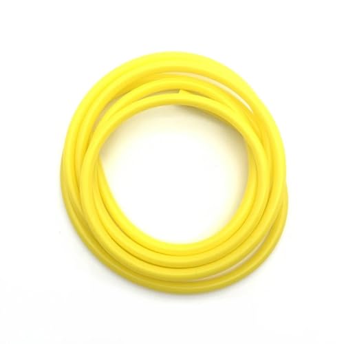 3 Meter ID2 3 4 5 6 7 8 9 10 12 mm Silikonrohr Flexibler Gummischlauch Lebensmittelqualität Softdrink-Rohr Wasseranschluss Bunte Sanitär(Yellow,3 Meter_OD 4XID 2MM) von YUANYAO