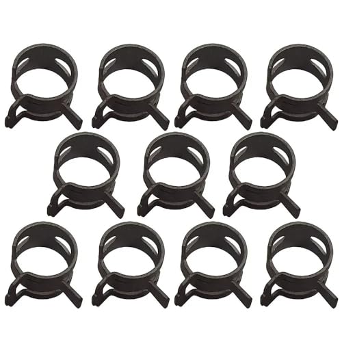 50–100 Stück Q673B schwarze Vakuum-Feder-Schlauchschelle, Heizöl, Wasser, CPU-Rohr for Bandschelle, Metallverschluss, 6–30 mm (Size : M23 (50Pcs)) von YUANYAO