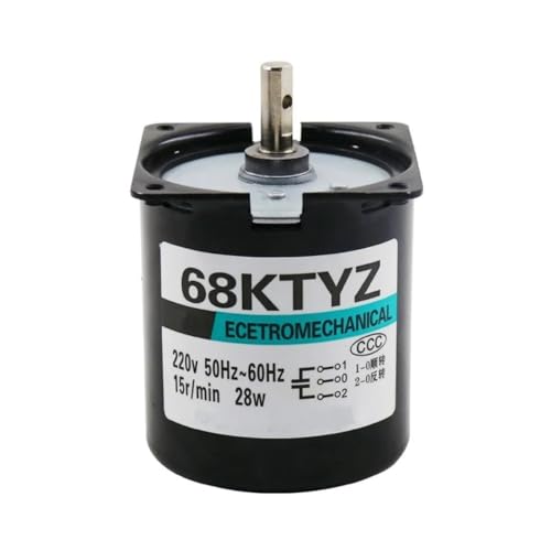 68KTYZ Mikro-Permanentmagnet-Synchronmotor, 220 V Wechselstrom, 28 W, Mikro-Getriebemotor, 50 Hz, niedrige Geschwindigkeit, umkehrbar(110RPM) von YUANYAO