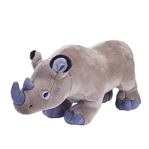 YUBEIER Nashorn-Puppe Plüschtier, graues Nashorn Stofftier Wildtiere Puppen 50,8 cm Kinderkissen Dekor Geschenke für Kinder Geburtstag Weihnachten von YUBEIER