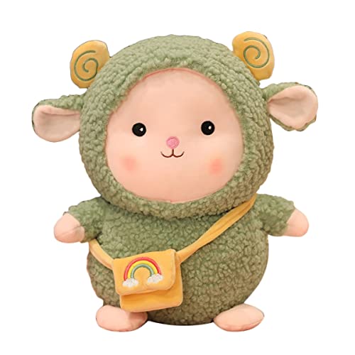 YUBEIER Realistic Fluffy Little Sheep Stuffed Animals Cute Sheep Alpaca Plush Lamb Toy Simulated Alpaca Dolls Lifelike Farm Sheep Gifts for Kids Baby(Green,30cm) von YUBEIER