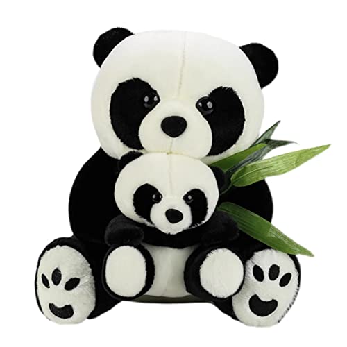 YUBEIER Realistische Plüsch-Panda-Plüschtiere mit realistischem Panda, weiches Kissen, Mama und Baby, Plüsch, Bambus-Panda, Geschenk für Kinder, Jungen, Freundin, Kinder (40 cm) von YUBEIER