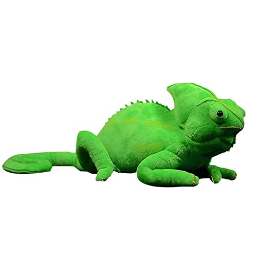 YUBEIER Realistisches Chamäleon-Plüschtier, 38,1 cm, Grünes Chamäleon, Tufftier, Wildes Reptil, Grünes Chamäleon, Plüschpuppen, Umarmendes Spielzeug, Geschenke for Kinder von YUBEIER