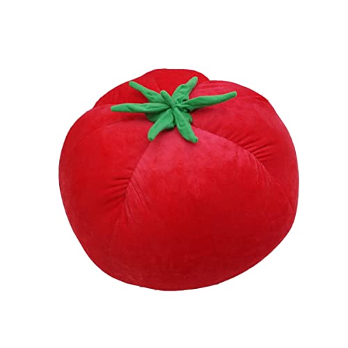 YUBEIER Rote Tomaten Plüsch-Umarmungskissen, 38,1 cm, weiches Tomatenkissen, süßes Plüschkissen for Kinder, Baby-Geschenk, Heimdekoration, Umarmungsspielzeug von YUBEIER