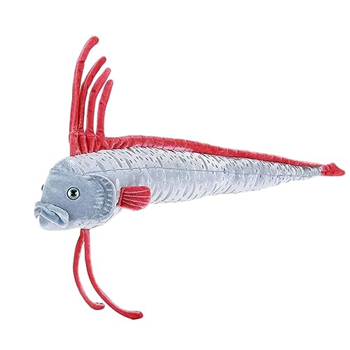 YUBEIER Oarfish Plüschtier, Realistisch, Grauer Oarfish, Bandfisch, Chimäre, Stofftiere, 61 cm, Meeresbewohner, König des Herings, Meerestier, Spielzeug, Geschenke for Kinder von YUBEIER