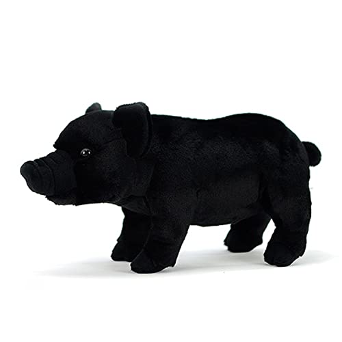 YUBEIER Simulation Black Pig Plush Toy,12 Inches Wirbeltier Plush Stuffed Doll Plushie Toy For Kids Birthday Christmas Halloween von YUBEIER