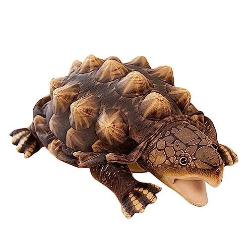 YUBEIER Stofftiere, Schildkröte, Plüschtier, 69,9 cm, schleichende Schildkröte, Plüschtiere, weiches Schnappschildkröte, Plüschpuppen für Kinder, Stoffmodell, Spielzeug, Geschenke (Messing) von YUBEIER