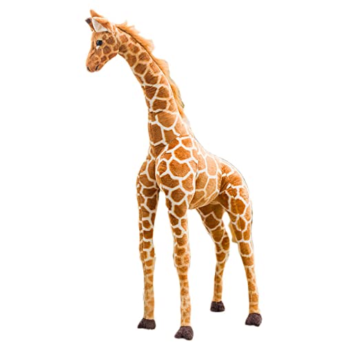 YUDIZWS Giraffe Plüschtier 1.4m Groß Kuscheltier XXL Stofftier Handgemachte Tierpuppe Geburtstagsgeschenk Kinder Plüschspiel,140cm von YUDIZWS