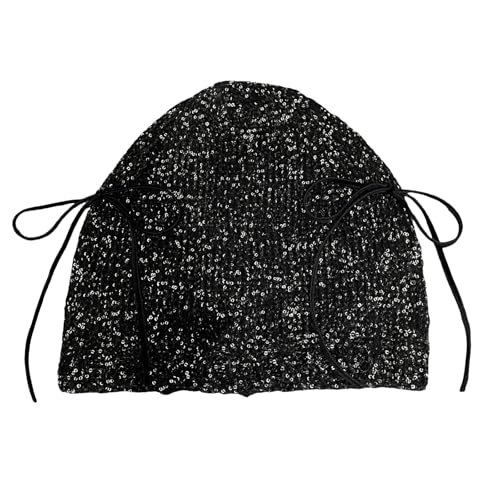 YUEHUINIAO Modischer Pailletten-Hut mit Totenkopf-Motiv, modisch, auffällig, verstellbar, Unisex, Party, mit glitzernden Pailletten, Club-Kleidung von YUEHUINIAO