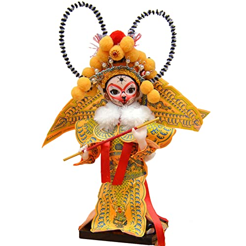 Chinesische Puppe Desktop Dekor, Chinese Doll Desktop Decor Oriental Asian Geisha Xi You Ji Sun Wu Kong Ancient Doll Statue Teaching Props for Classic Lovers Home Office School Christmas Collectible, von YUEKOPOU