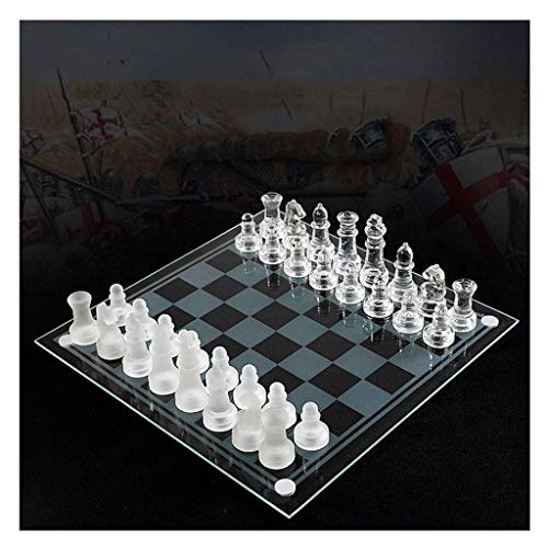 Schach Set, Chess Set Chess K9 Glass Chess Elegant Chess Game Medium Wrestling Packaging International Chess Set Glass Board Chess Game Chess von YUEKOPOU