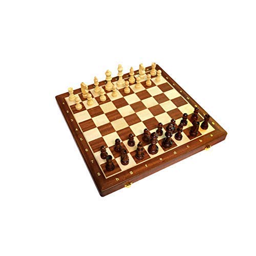 Schach Set, Large Mahogany/Solid Wood Folding Chess, Portable/Inline Entry Training Game Chess Set von YUEKOPOU