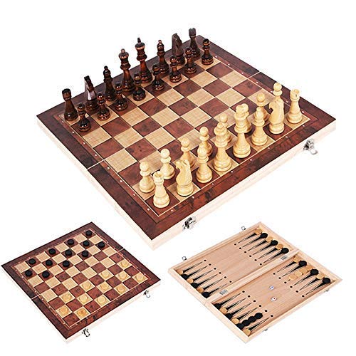 Schach Set, Set Chess Game Medieval Chess Set with Chess Chess Pieces with ChessGold Sier Magnetic Chess Set, von YUEKOPOU