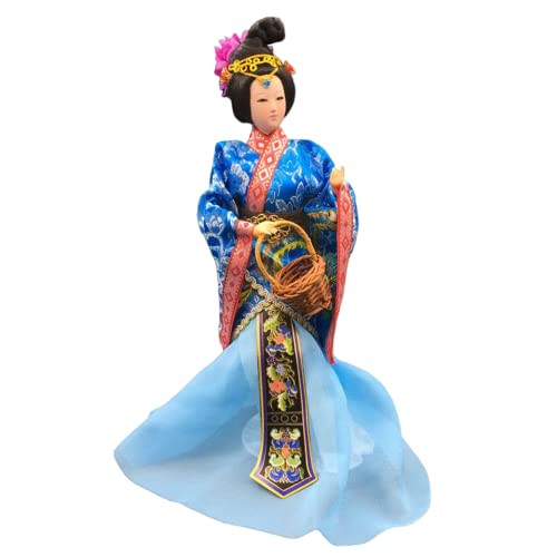 YUEKOPOU Chinesische Puppe Desktop Dekor, Chinese Doll Desktop Decor Oriental Asian Geisha GirlChun Qiu Dynasty Xi Shi Ancient Four Beauties Doll Statue for Home Office Christmas Collectible, von YUEKOPOU