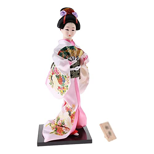 YUEKOPOU Chinesische Puppe Desktop Dekor, Japanese Doll Decor Kimono Geisha Chinese Dolls Desktop Decor Figurine Gift for Christmas Birthday Holiday Wedding Oriental Collectible Figurine, von YUEKOPOU