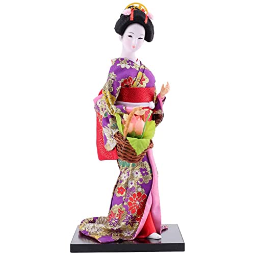 Chinesische Puppe Desktop Dekor, Japanese Doll Decor Kimono Geisha Chinese Dolls Desktop Decor Figurine Gift for Christmas Birthday Holiday Wedding Oriental Collectible Figurine, von YUEKOPOU