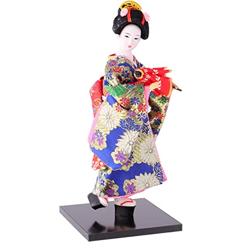 YUEKOPOU Chinesische Puppe Desktop Dekor, Japanese Doll Decor Kimono Geisha Chinese Dolls Desktop Decor Figurine for Christmas Birthday Holiday Wedding Oriental Collectible Figurine, von YUEKOPOU