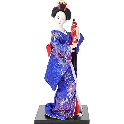 YUEKOPOU Chinesische Puppe Desktop Dekor, Japanese Doll Decor Kimono Geisha Chinese Dolls Desktop Decor Figurine for Christmas Birthday Holiday Wedding Oriental Collectible Figurine, von YUEKOPOU