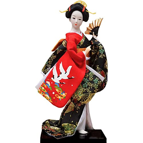 YUEKOPOU Chinesische Puppe Desktop Dekor, Japanese Doll Decor Kimono Geisha Chinese Dolls Desktop Decor Figurine for Christmas Birthday Holiday Wedding Oriental Collectible Figurine, von YUEKOPOU