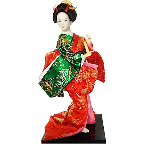 YUEKOPOU Chinesische Puppe Desktop Dekor, Japanese Doll Decor Kimono Geisha Chinese Dolls Desktop Decor Figurine for Christmas Birthday Holiday Wedding Oriental Collectible Figurine, von YUEKOPOU