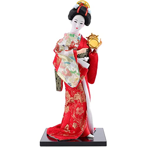 YUEKOPOU Chinesische Puppe Desktop Dekor, Japanese Doll Decor Kimono Geisha Chinese Dolls Desktop Decor Figurine for Christmas Birthday Holiday Wedding Oriental Collectible Figurine, von YUEKOPOU