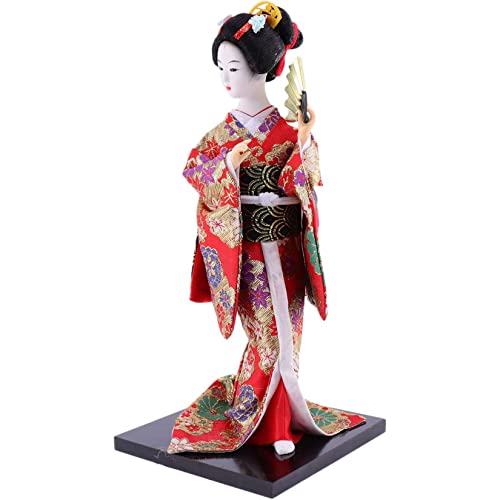 YUEKOPOU Chinesische Puppe Desktop Dekor, Japanese Doll Decor Kimono Geisha Chinese Dolls Desktop Decor Figurine for Christmas Birthday Holiday Wedding Oriental Collectible Figurine, von YUEKOPOU