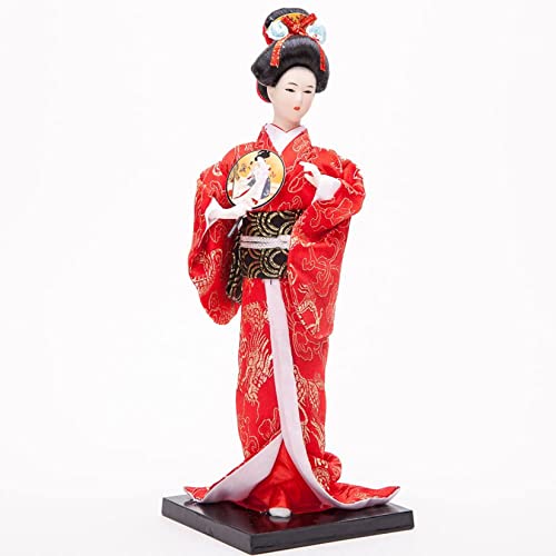 YUEKOPOU Chinesische Puppe Desktop Dekor, Japanese Doll Decor Kimono GeishaChinese Dolls Desktop Decor Figurine Gift 12in for Christmas Birthday Holiday Wedding Oriental Collectible Figurine, von YUEKOPOU