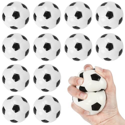 Squishy Squeeze Toys, Mini Stressbälle Fußball, Softball fußball Softbälle, Stressabbau Squishy Ball, Stressball Mini Sportball, Squeezable Stress Balls, Kinder Geschenktütenfüller (Farbe 12) von YUEXNKO