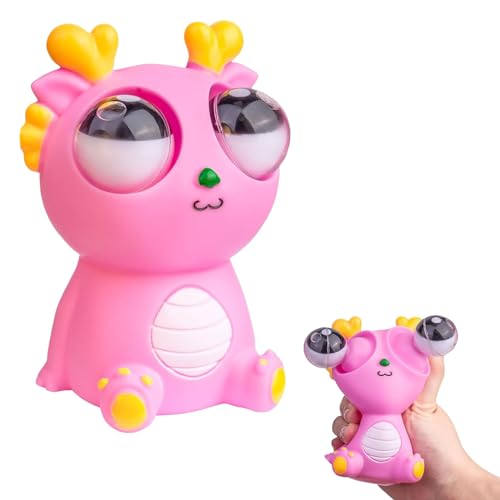 Squishy Squeeze Toys, Stress Spielzeug, Popping Out Eyes Squeeze Toys, Stress Squeeze Spielzeug, Squishy Fidget Toys, Popping Out Augen Squeeze Spielzeug, Kinder Geschenktütenfüller (Rosa) von YUEXNKO