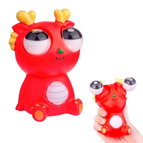 Squishy Squeeze Toys, Stress Spielzeug, Popping Out Eyes Squeeze Toys, Stress Squeeze Spielzeug, Squishy Fidget Toys, Popping Out Augen Squeeze Spielzeug, Kinder Geschenktütenfüller (Rot) von YUEXNKO