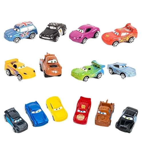 YUEXNKO Spielzeugauto für Kinder, 14 Stück Car Spielzeug, Auto Spielzeug, Mini Die Cast Spielzeugautos, Zurückziehen Mini Spielzeugautos, Mini Cars Spielzeug, für 3-12 Jahre Jungen Mädchen Kinder von YUEXNKO