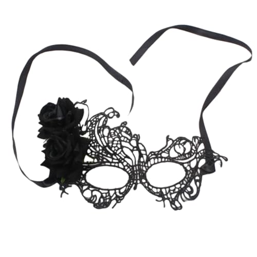 XIAHIOPT Maskerade Halloween Ball-Maske Weihnachten Gruselige Spinne Haarnadel Spitze Karneval Gras-Masken Schwarz von YUGSHNKFC