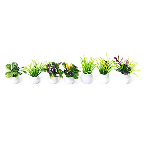 YUGSHNKFC 7 PCS Tisch Für Spielen Spielzeug Pot Flowers Landscape Delicate Table Props Modell Tragbares Tischspiel Für Kreative BAB von YUGSHNKFC