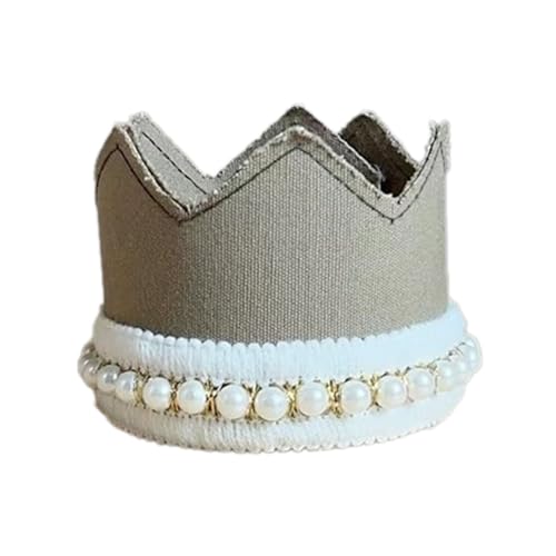 YUGSHNKFC Babyfotografie Requisiten Kronenhut Mit Perlenspitze Trim Kinder Geburtstag Kronfoto Accessoires Baby Kinderzimmer von YUGSHNKFC