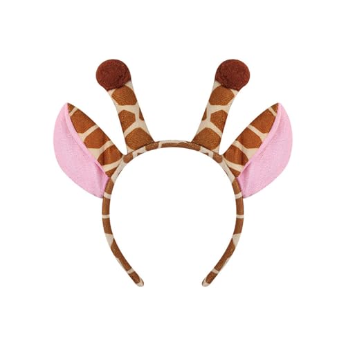 YUGSHNKFC Giraffen-Cosplay-Requisiten, Giraffen-Stirnband, Giraffe, Cosplay-Dekorationen, Kostüm-Zubehör für Kinder, Erwachsene, Festival, Plüschverzierung von YUGSHNKFC