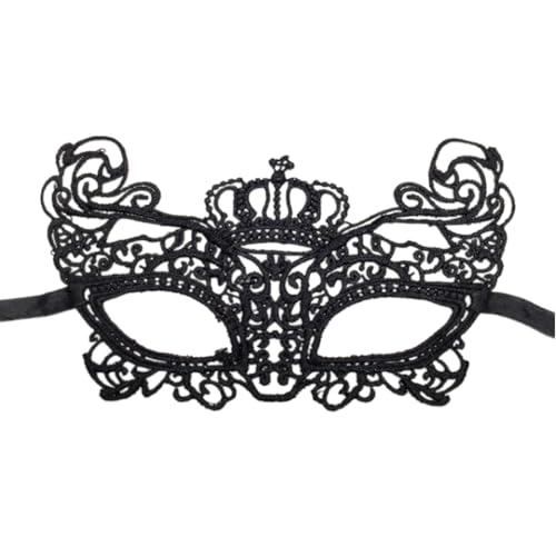 YUGSHNKFC Halloween Masquerade Maske Spitze Eyemask Venezianer Maske Für Karnevals Party Kostüm Halbe Gesichtsmaske Augenbinde Geschenke von YUGSHNKFC