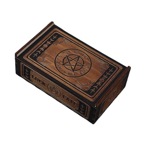 YUGSHNKFC Holztarot Karten Aufbewahrung Hülle Push Tarot Karten Box Tragbarer Kartenbehälter Astrologys Schmuckstück YUGSHNKFC Holztarot Karten Aufbewahrung Hülle Push Tarot Karten Box Tragbarer Kartenbehälter Astrologys Schmuckstück von YUGSHNKFC
