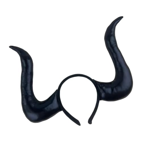 YUGSHNKFC Kinder Cosplay Rinder Stirnband Tier Horn für Karneval Party Handgemachte Dunkle Horn Party Kostüm Teufel Kuh von YUGSHNKFC