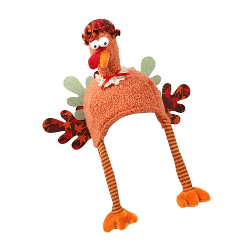 YUGSHNKFC Laugh Inducing Truthahn-Weihnachtsmütze, individualisierter Truthahn-Hut, Ornament für Weihnachten und Thanksgiving-Partykleid von YUGSHNKFC