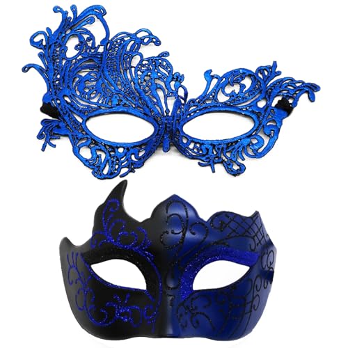 YUGSHNKFC Paar Maskerade Venezianer Party Halloween Kostüm Karneval für Paare Damen Herren Halbgesicht Venezianer für Maskeraden YUGSHNKFC Paar Maskerade Venezianer Party Halloween Kostüm Karneval für Paare Damen Herren Halbgesicht Venezianer für Maskeraden von YUGSHNKFC