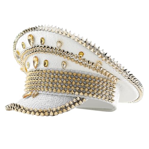 YUGSHNKFC Pailletten Captain Crystal Segler Für Hochzeit Cocktailpartys Urlaubskristall Für Comedian Actor Party Hüte Bulk YUGSHNKFC Pailletten Captain Crystal Segler Für Hochzeit Cocktailpartys Urlaubskristall Für Comedian Actor Party Hüte Bulk von YUGSHNKFC