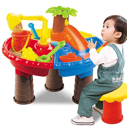 YUHANGCIYE Sandwassertisch Set Outdoor Sandkasten Spieltisch Eimer Kleinkinderstrand von YUHANGCIYE