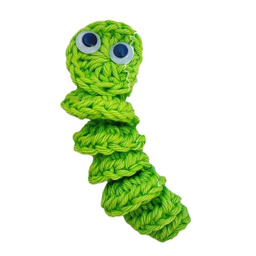 YUHANGCIYE Worry Worm, Positive Strickpuppe, handgefertigt, gehäkelter Wurm für Emotionale Unterstützung, Stressabbau, positive Nachrichtenkarte, einzigartig (GN#) von YUHANGCIYE