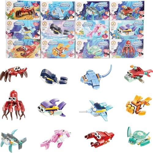 12 Stück Mini Bausteine Meereslebewesen, Mini Bausteine Meerestier, Baustein Spielzeug Kinder, Klemmbausteine Tiere, Lernspielzeug, 12 Verschiedene Meerestiere, Geschenke Für Jungen Oder Mädchen 12 Stück Mini Bausteine Meereslebewesen, Mini Bausteine Meerestier, Baustein Spielzeug Kinder, Klemmbausteine Tiere, Lernspielzeug, 12 Verschiedene Meerestiere, Geschenke Für Jungen Oder Mädchen von YULIAO