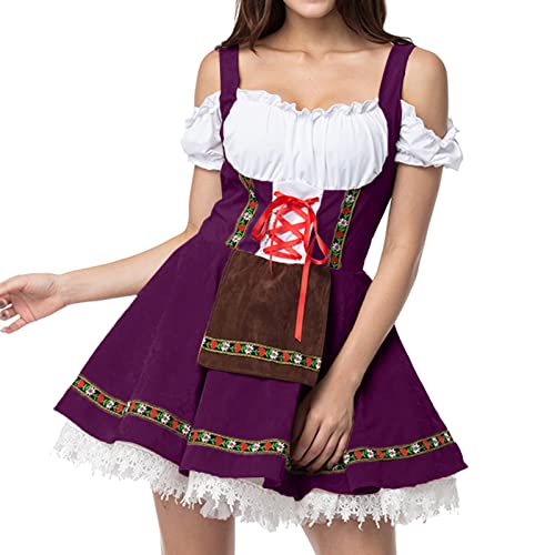 YULONGESS Medieval Costume For Womens Trumpet Sleeve Irish Shirt Dress With Corset Traditional Dress Halloween Women von YULONGESS