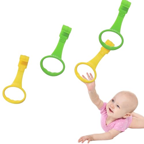 YUMBOT Ringe für Baby Kinderbetten,Mehrfarbig Hängender Ring für Kinderbett für Beinübung Dem Kind Helfen Aufstehen in Laufstall Baby von YUMBOT