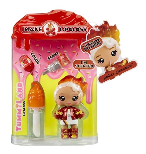 Yummiland Lip Gloss Doll - Amber Cinnamon - Inklusive DIY Lipgloss-Set, Geeignet für Kinder ab 4 Jahren von YUMMI LAND