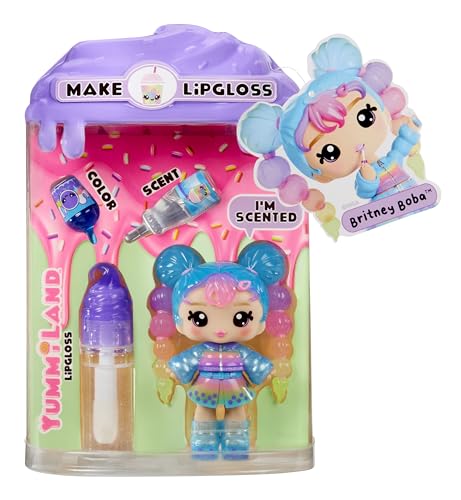 Yummiland Lip Gloss Doll - Britney Boba - Inklusive DIY Lipgloss-Set, Geeignet für Kinder ab 4 Jahren von YUMMI LAND